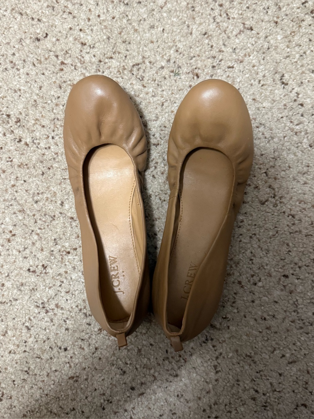 J Crew tan flats (size 8.5)